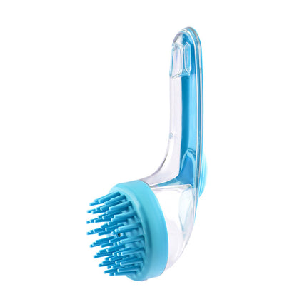 Pet Bath Brush with Shampoo Dispenser – Soft Silicone Grooming Comb for Dogs & Cats