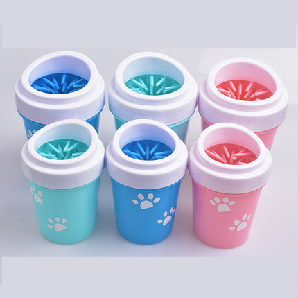 Dog foot cleaning brush cup