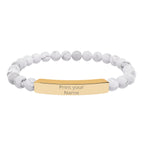 18K Gold PVD coating / Howlite / One Size