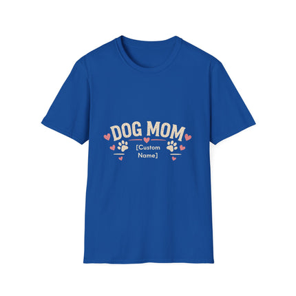 Personalized Dog Mom T-Shirt – Custom Name Gift for Dog Lovers