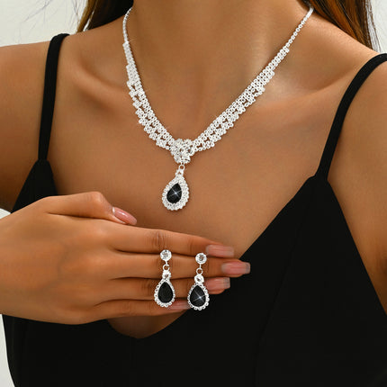 Luxury Emerald Green Crystal Necklace & Earring Set for Women – Elegant