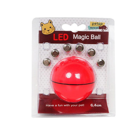 LED Interactive Rolling Cat Toy Ball – USB Rechargeable Automatic Pet Toy