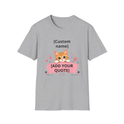 Personalized Cat T-Shirt with Custom Name & Quote – Cute Kitten Lover Gift