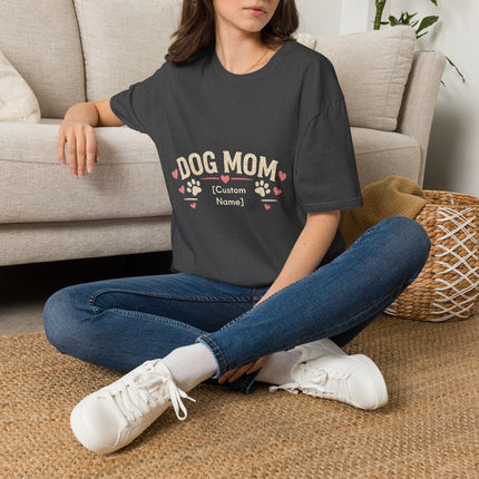Personalized Dog Mom T-Shirt – Custom Name Gift for Dog Lovers
