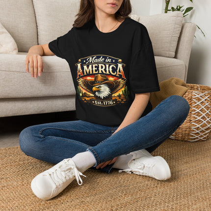 Made in America T-Shirt — Vintage Eagle Patriotic Tee (Est. 1776)