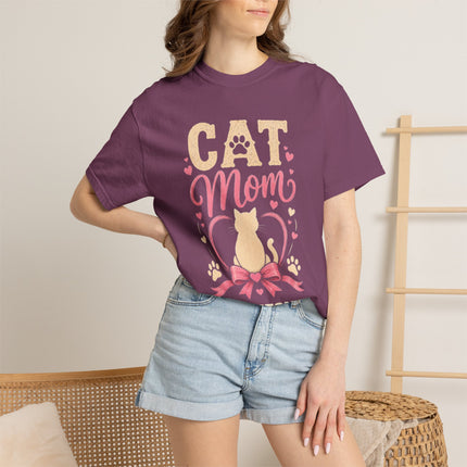 Cat Mom Personalized T-Shirt – Custom Cat Name Gift for Cat Lovers