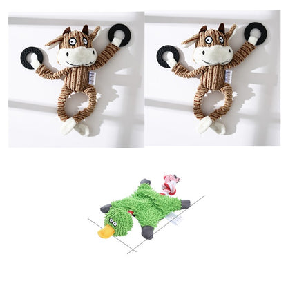 Plush Donkey Dog Toy – Squeaky Chew Toy for Puppies & Dogs