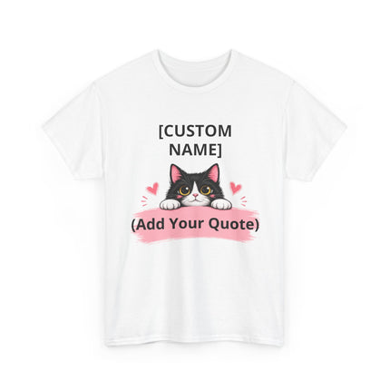 Personalized Cat T-Shirt with Custom Name & Quote – Cute Kitty Lover Gift