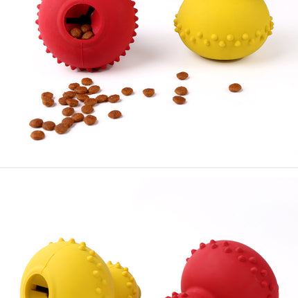 Interactive rubber toy for dogs