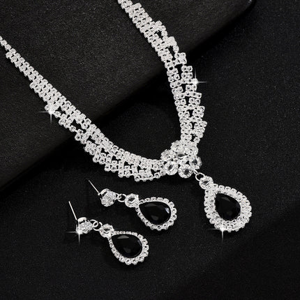 Luxury Emerald Green Crystal Necklace & Earring Set for Women – Elegant