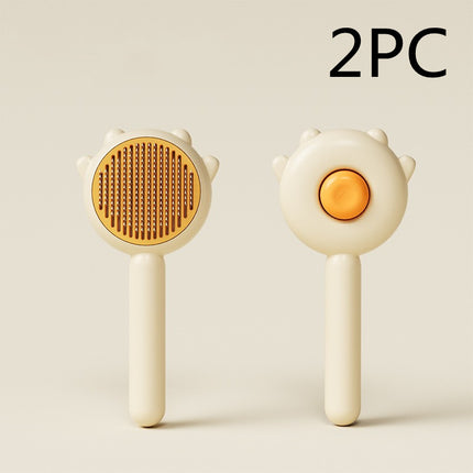Massage grooming brush for pets