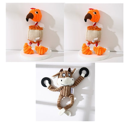Plush Donkey Dog Toy – Squeaky Chew Toy for Puppies & Dogs