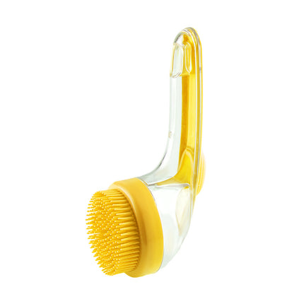 Pet Bath Brush with Shampoo Dispenser – Soft Silicone Grooming Comb for Dogs & Cats